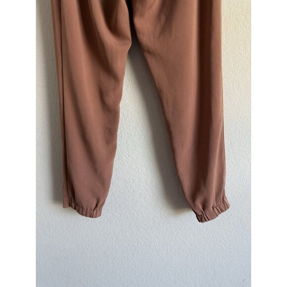 Uniqlo Women’s Brown Pink Drape Relaxed Jogger Tapered Pants Size Medium - Picture 5 of 11